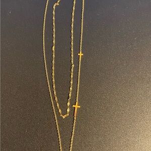 Elegant Gold Cross Necklace